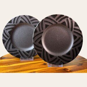 Pfalzgraff Midnight Sun Salad/Luncheon Plates 8” Excellent Condi Set 2 Retired